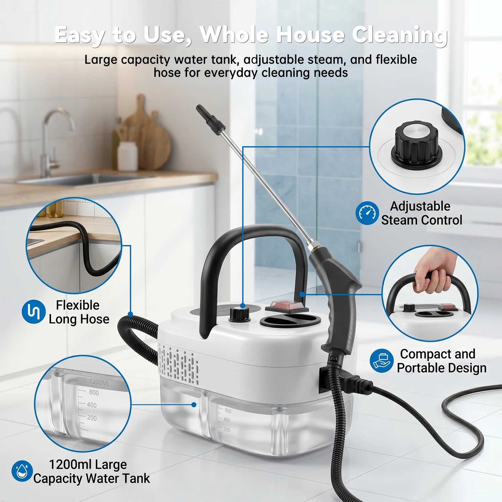Bare Steam — High-Temp Handheld Steam Cleaner